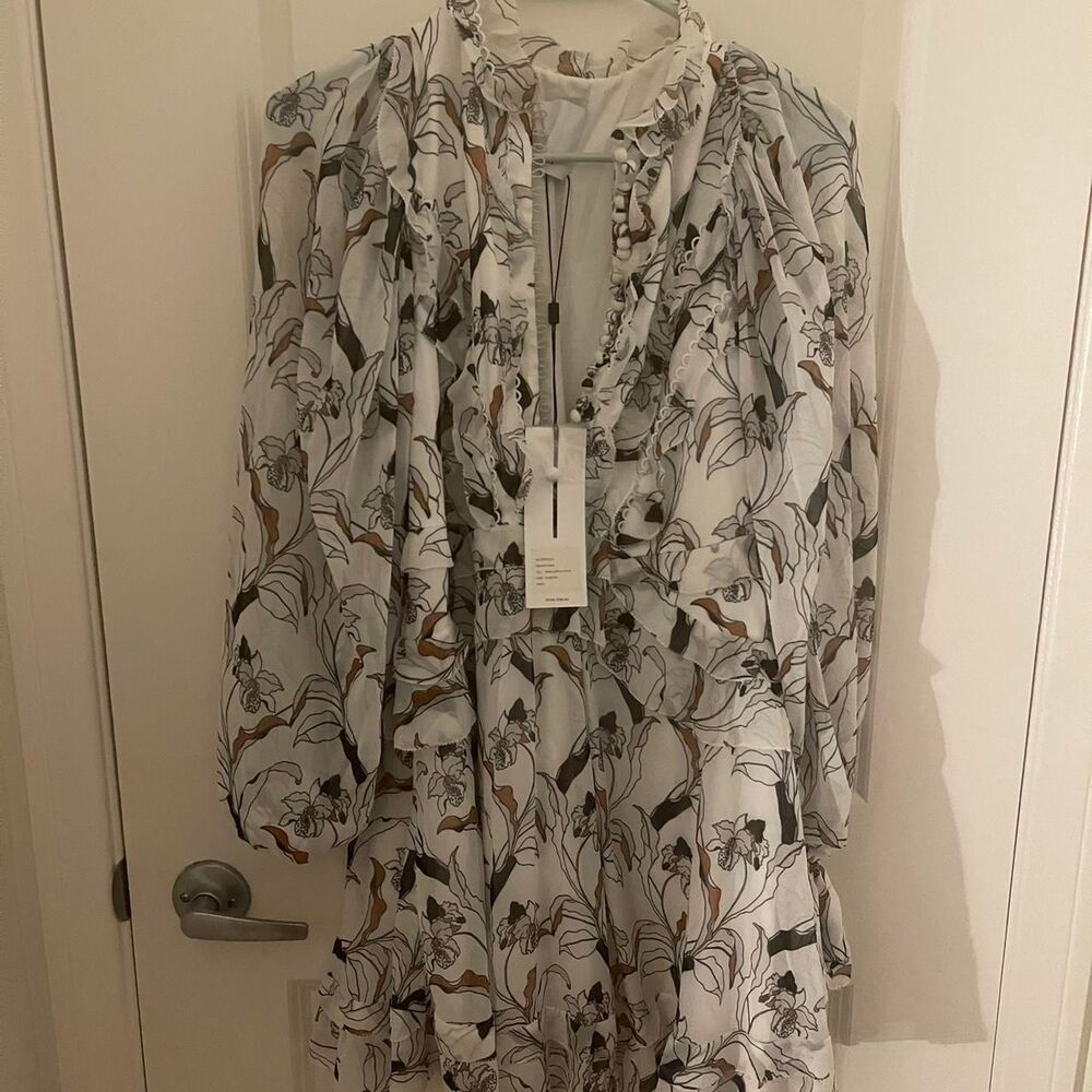 Acler floral mini dress - Size 2 - Picture 3 of 3